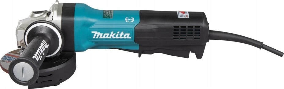 Makita GA5093X01 Kampinis šlifuoklis, 1900 W, 125 mm, SJS², AFT, Mechaninis stabdys, Svirtinis jungiklis, 2800-11500 min-1, antivibracinė šoninė rankena