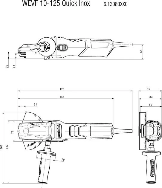 METABO.KAMPINIS ŠLIFULĖLIS 125 /WEVF 10-125