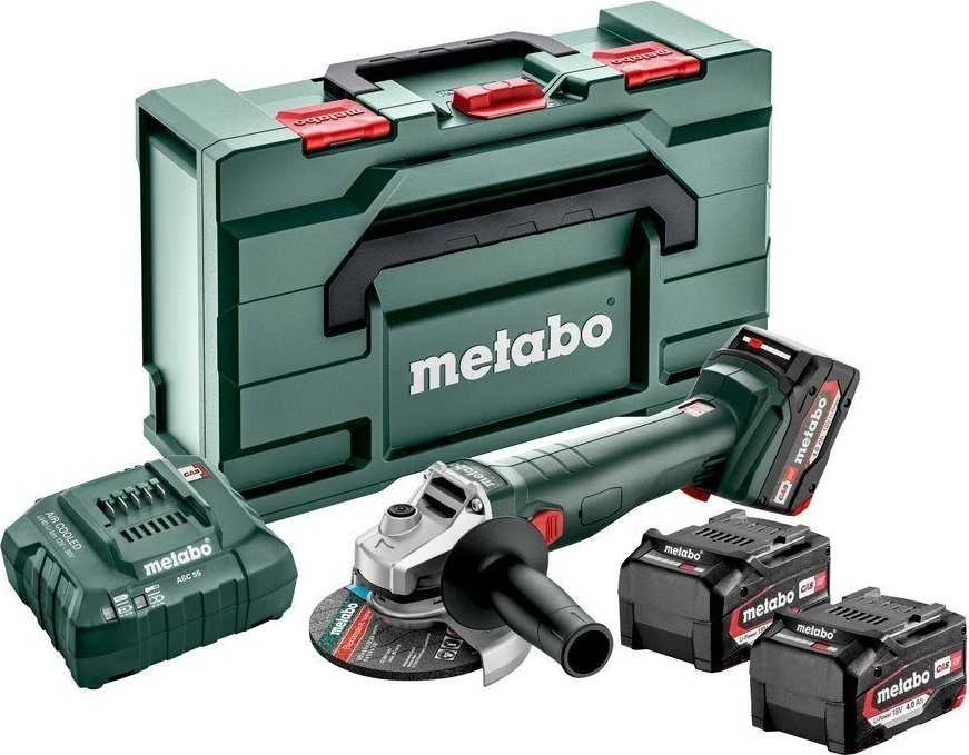 METABO.šlifuoklis KĄT.W 18 L 9-125 QUICK 3x4,0Ah