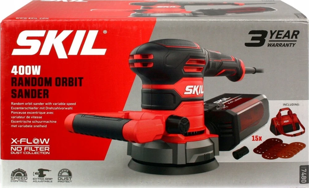 Elektrinis ekscentrinis šlifuoklis Skil 7480DA