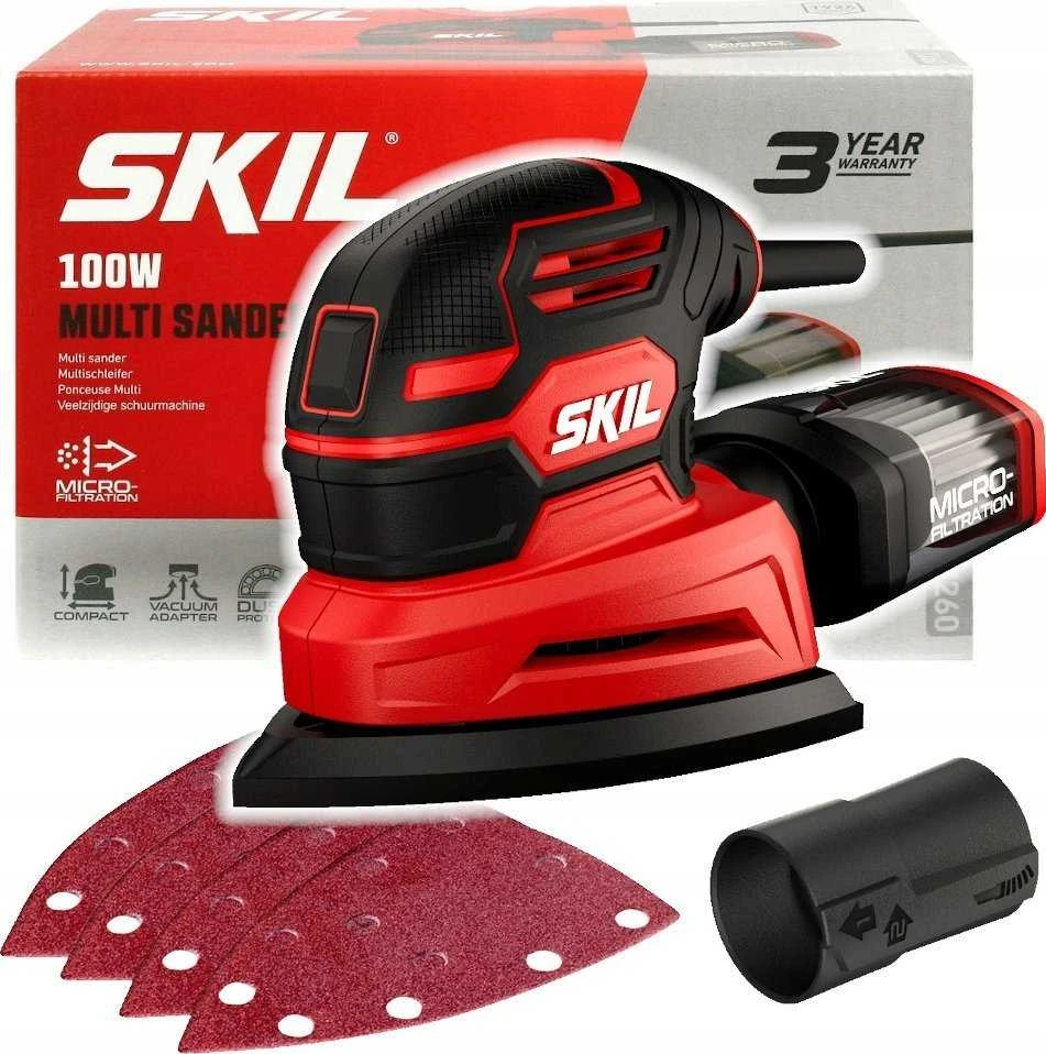 Skil Red Skil_Red Elektrinis trikampis šlifuoklis Skil 7260AA, 100 W