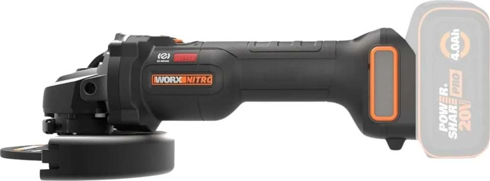 WORX kampinis šlifuoklis 20 V, 125 mm, reguliuojamas greitis, WX814.9