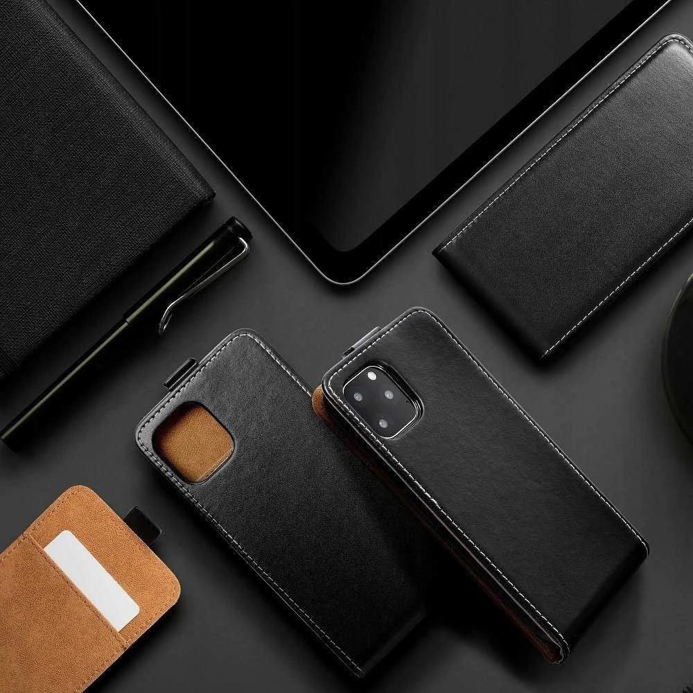 Oem SLIM FLEXI FRESH Flip dėklas skirtas Samsung Galaxy A13 4G juodos spalvos