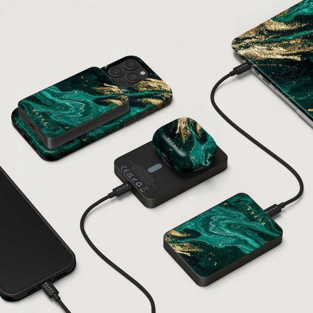 BURGA „Emerald Pool Gunmetal“ magnetinė išorinė baterija 5000