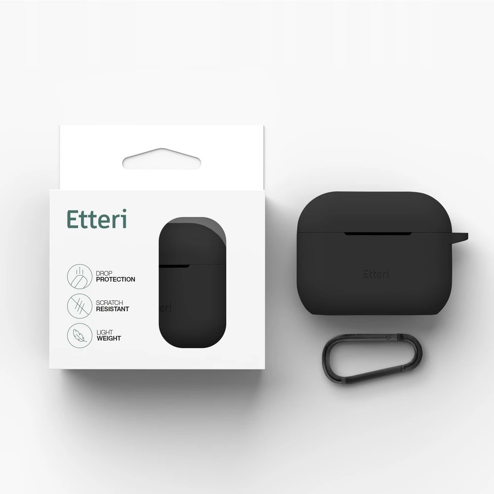 Etteri silikoninis dėklas AirPods Pro 3 juodas