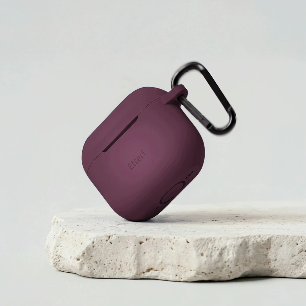 Etteri silikoninis dėklas AirPods 4 tamsios vyšnios spalvos