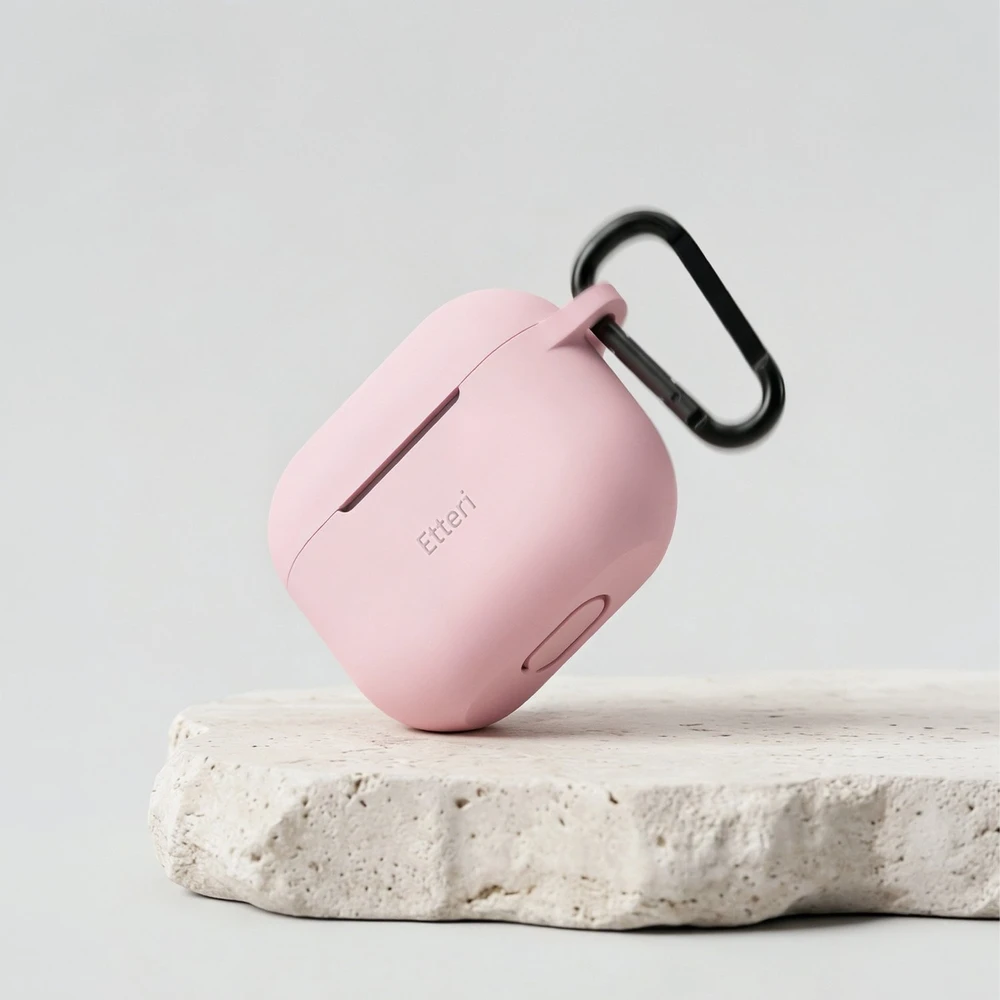 Etteri silikoninis dėklas AirPods 3 šviesiai rožinis