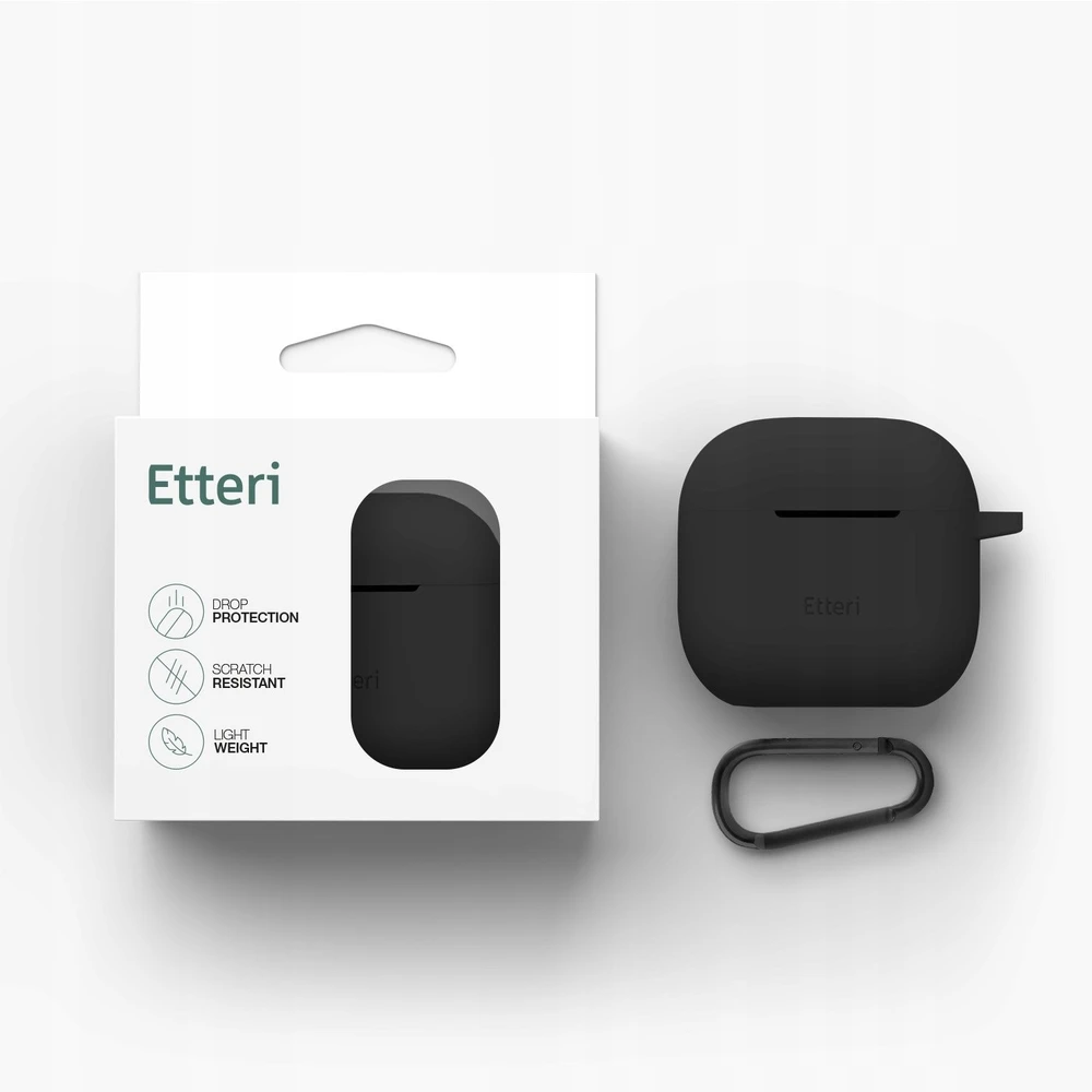 Etteri silikoninis dėklas AirPods 3 juodas