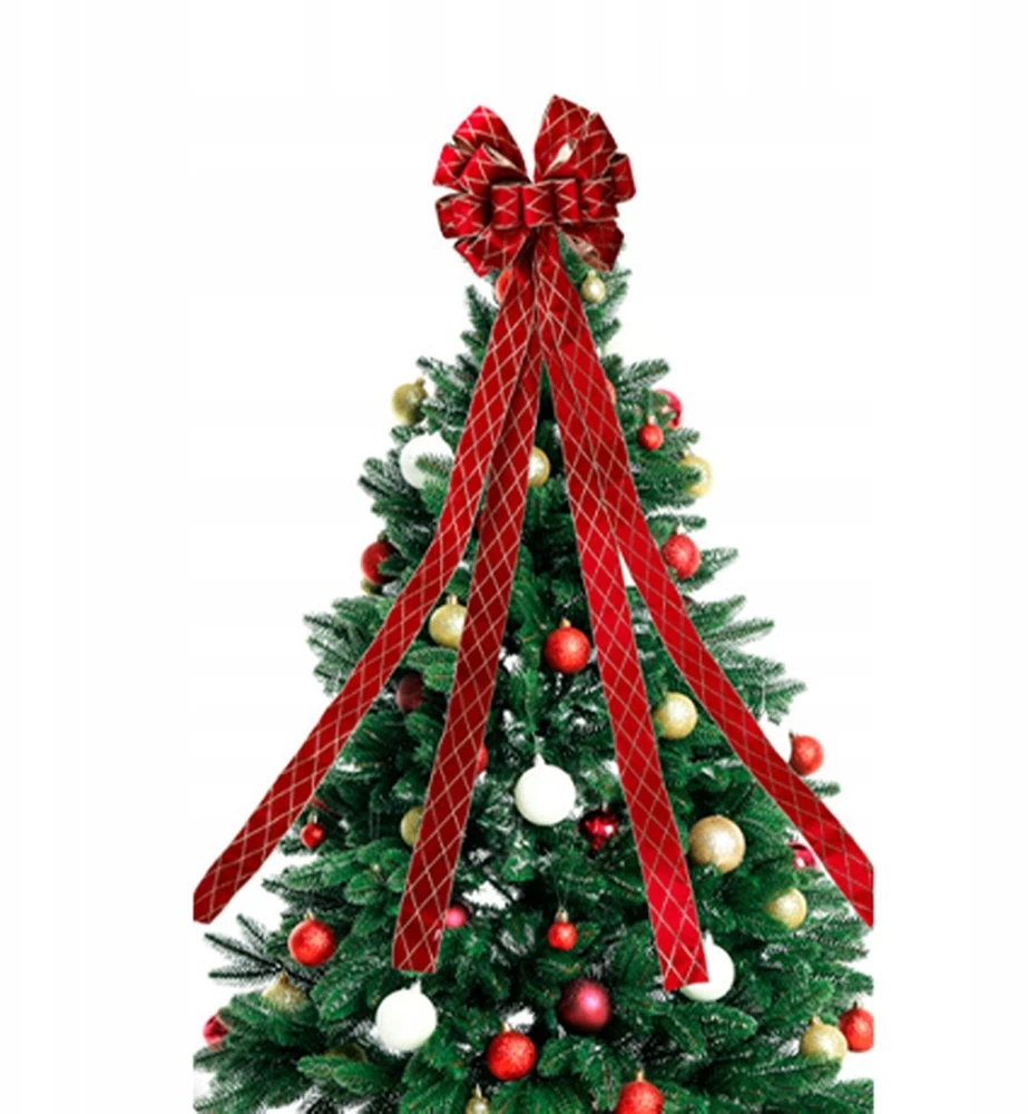 Christmas Decoration Dekoratyvinė juosta Kalėdų eglutei Raudona 130x33 cm