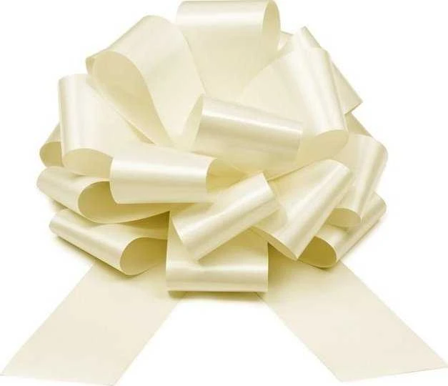 Party Deco Dekoratyvinis kaspinas 40cm 1 vnt kreminis