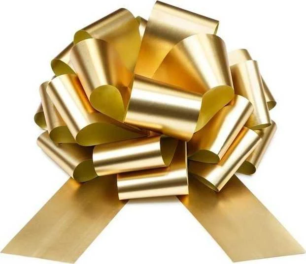 Party Deco Dekoratyvinis kaspinas 40cm 1 vnt auksinis