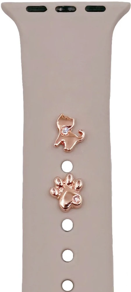 TFO „Pin Charms“ papuošalų rinkinys laikrodžių dirželiams, katė, rožinio aukso spalvos
