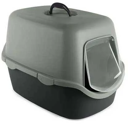 Stefanplast Cat toilet closed Cathy 56x40x40cm pilkas žalias