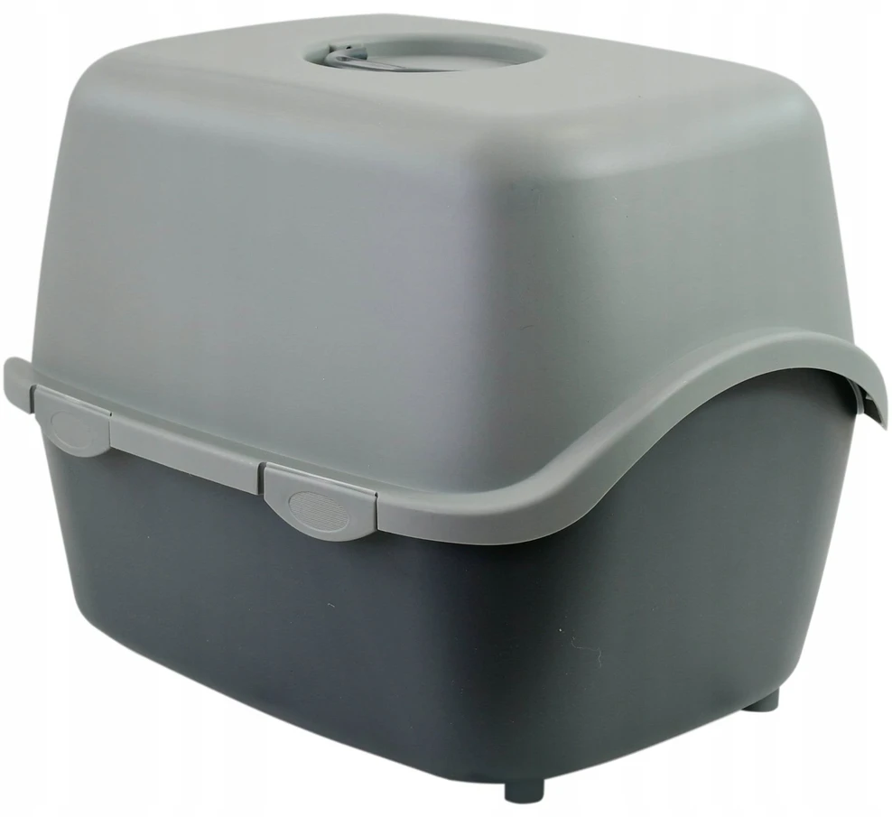 Stefanplast Cat toilet closed Cathy 56x40x40cm pilkas žalias