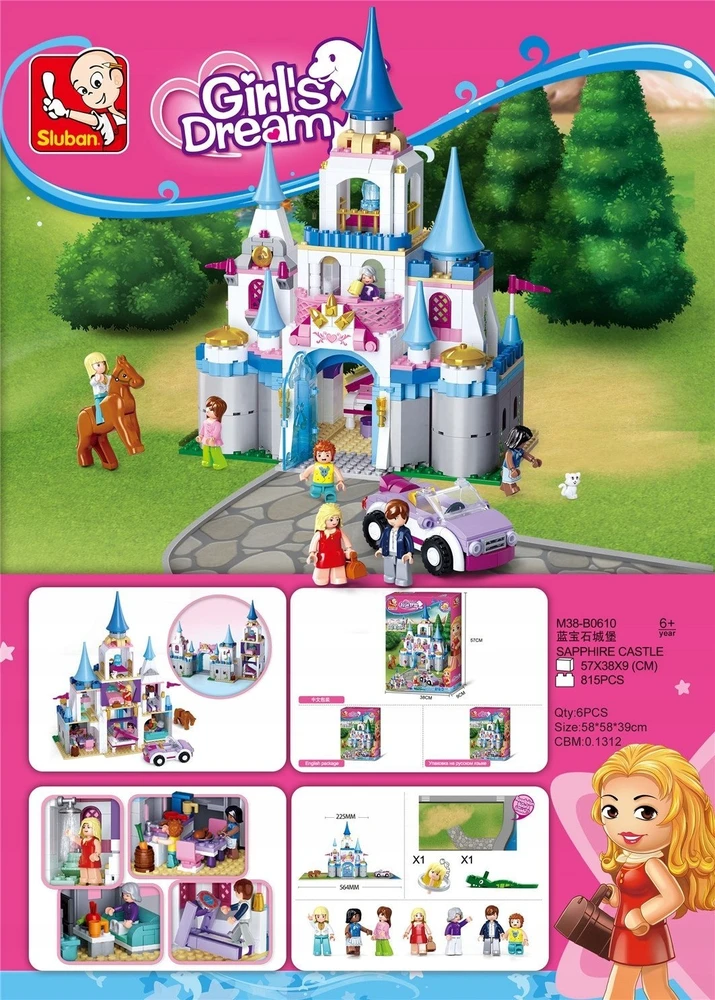 SLUBAN Safyrinė pilis (815PCS), M38-B0610