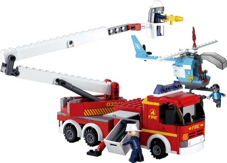 SLUBAN Ugniagesių sunkvežimis su helikopteriu (394PCS), M38-B0627