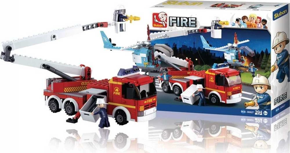 SLUBAN Ugniagesių sunkvežimis su helikopteriu (394PCS), M38-B0627
