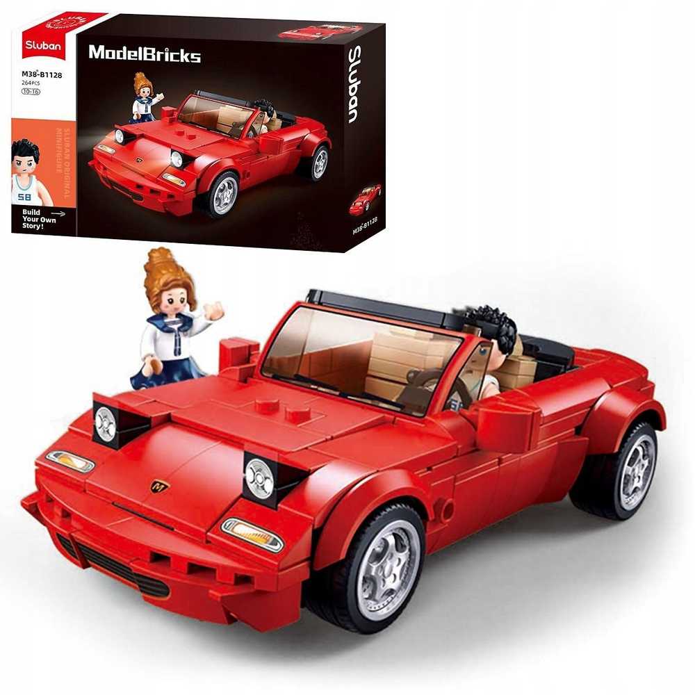Sluban Raudona Cabriolet Construction Blocks 277 vnt. Vaikų gynimo diena