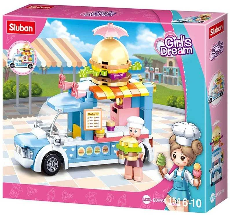 Konstruktorius Sluban Burger car M38-B0993B, plastikas