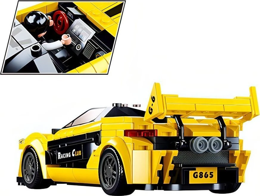 Konstruktorius Sluban Super car Geltona M38-B0956, plastikas