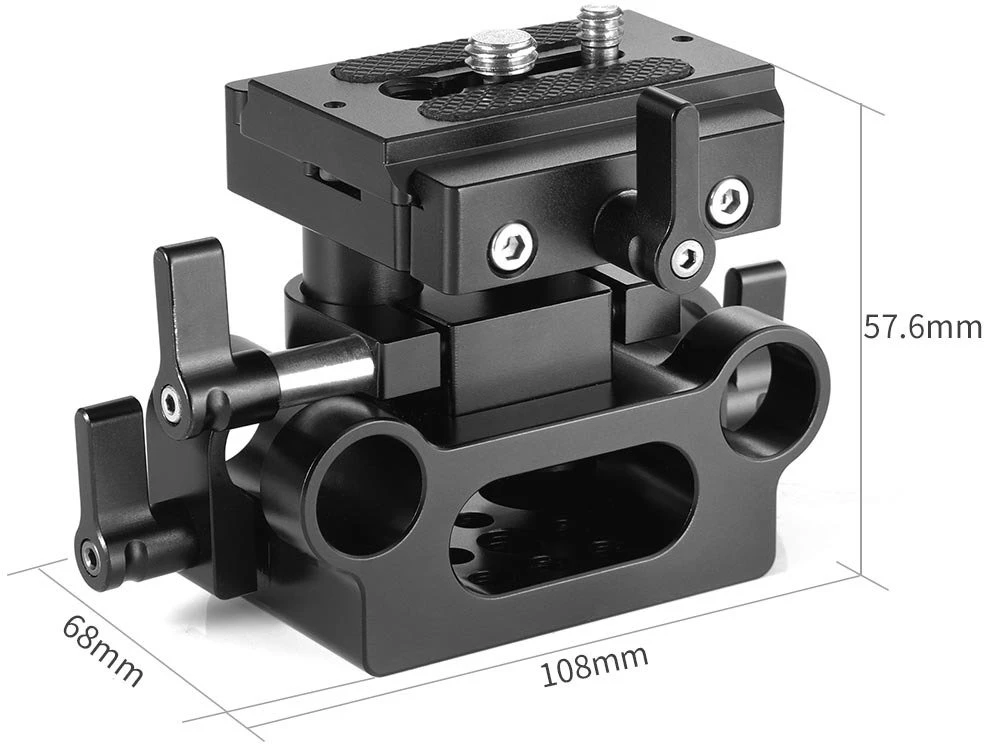 SmallRig 2272 universali 15 mm bėgių atramos sistemos pagrindo plokštė (DBC2272B)