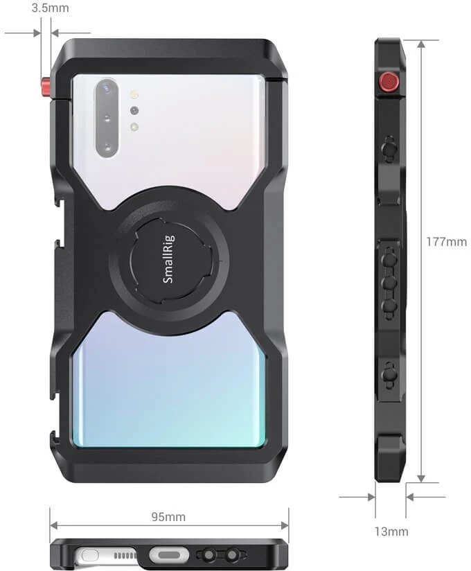 Ausinės Mobiliojo telefono priedas - SmallRig 2454 Pro Mobile Cage skirta Samsung NOTE10+