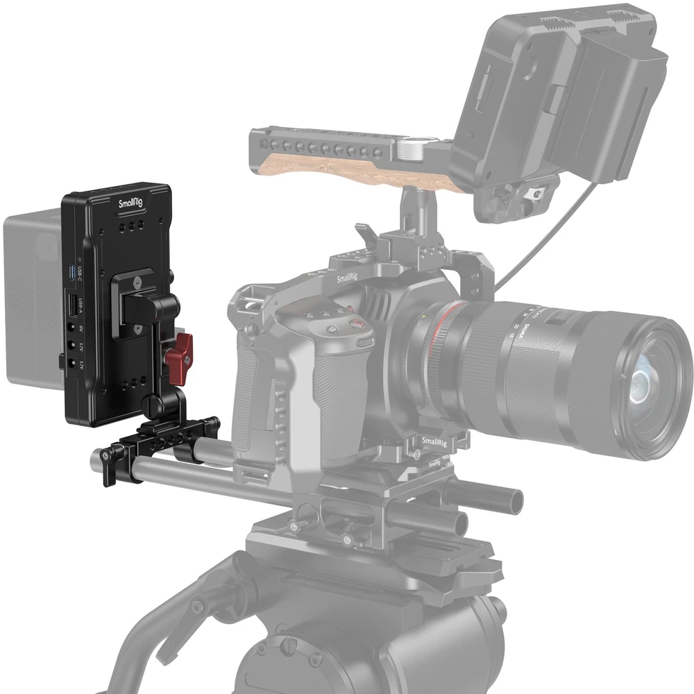 SmallRig 3204 Advanced V-Mount baterijos tvirtinimo plokštė su reguliuojama svirtimi (3204B)