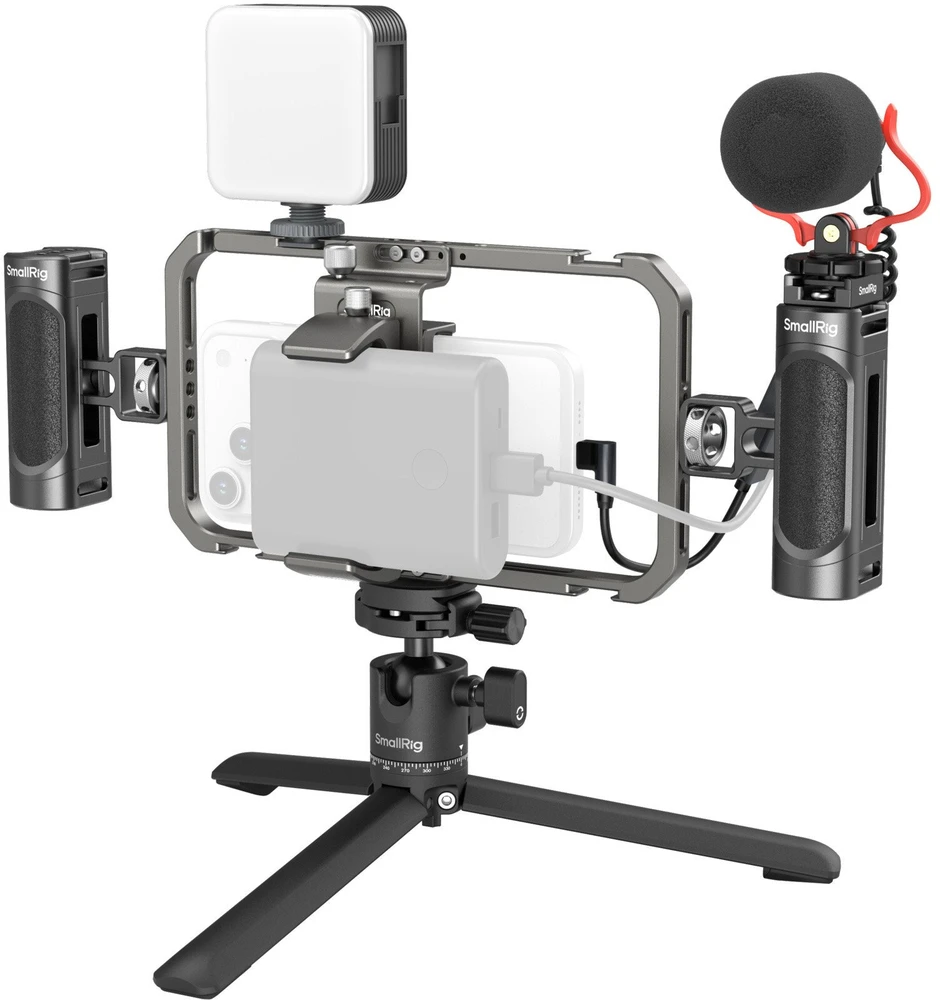 SmallRig 3384 viskas viename vaizdo įrangos rinkinys išmaniojo telefono turinio kūrėjams (3384D)