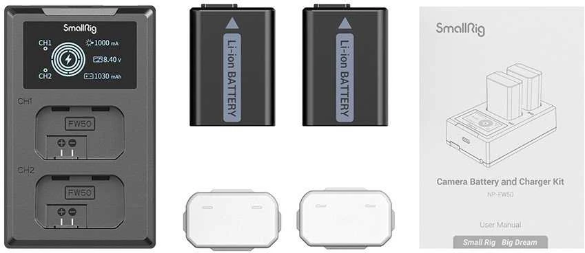 SmallRig 3818 NP FW50 Camera Batterij en Oplaad Kit