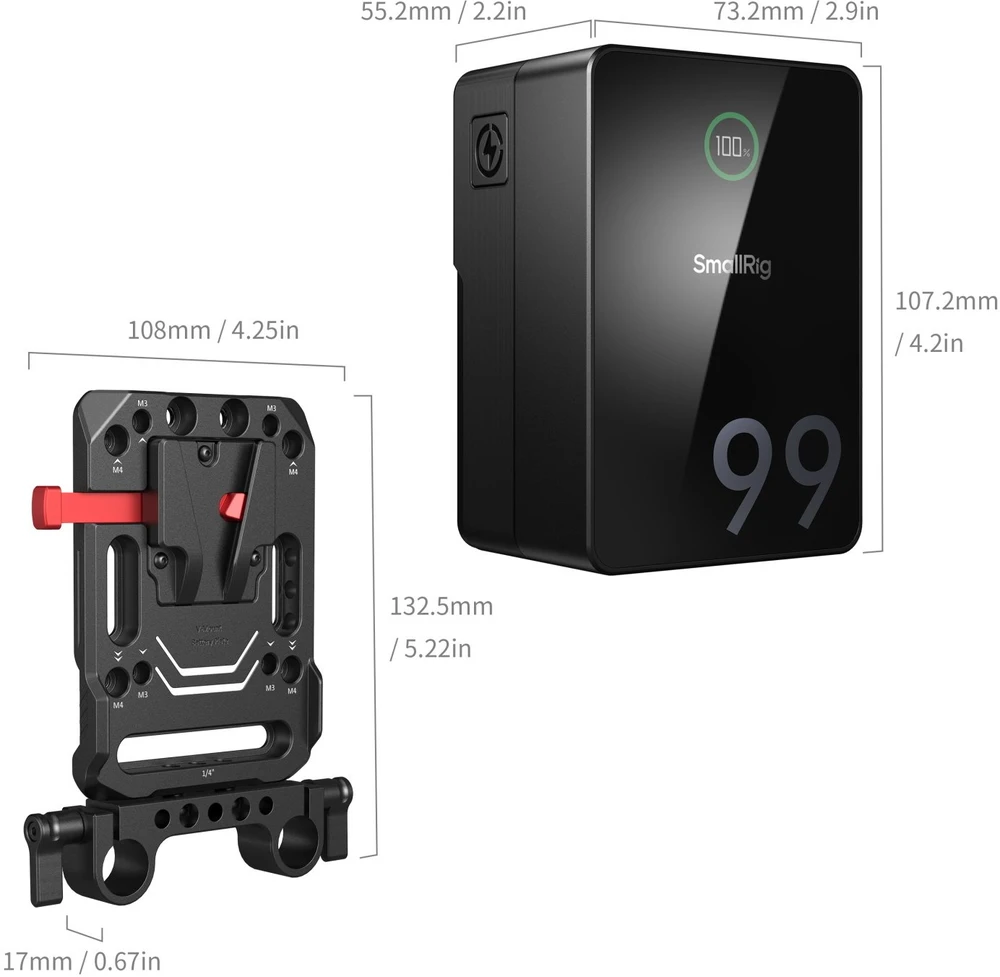 SmallRig 5047 VB99 Pro mini V Mount Baterija Kit (4292 + 3016)