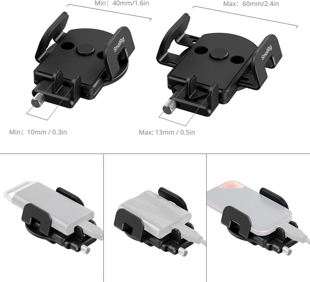SmallRig 5196 Universal Mounting Clamp for External SSD (5196B)