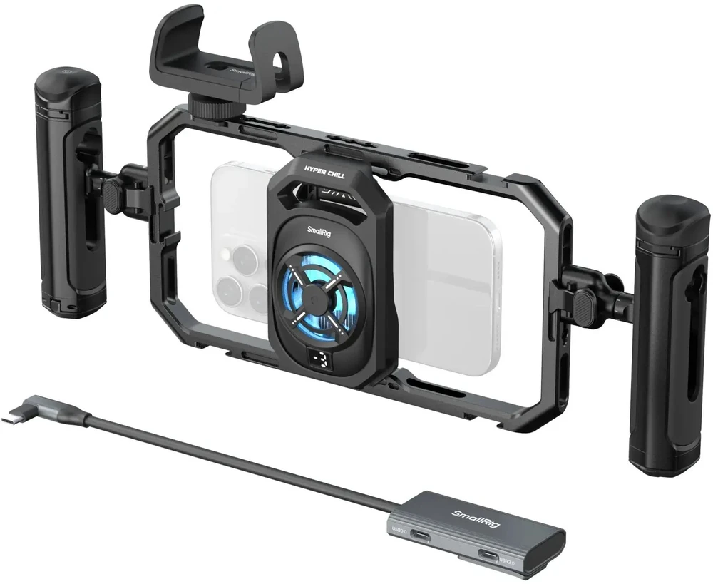 „SmallRig 5276“ universalus terminis dviejų rankinių vaizdo kamerų rinkinys mobiliesiems telefonams