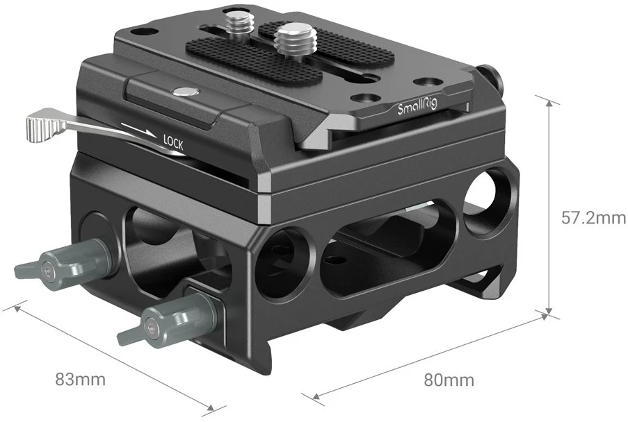 Smallrig 3067 lengvas pagrindas su dvigubu 15 mm strypų laikikliu