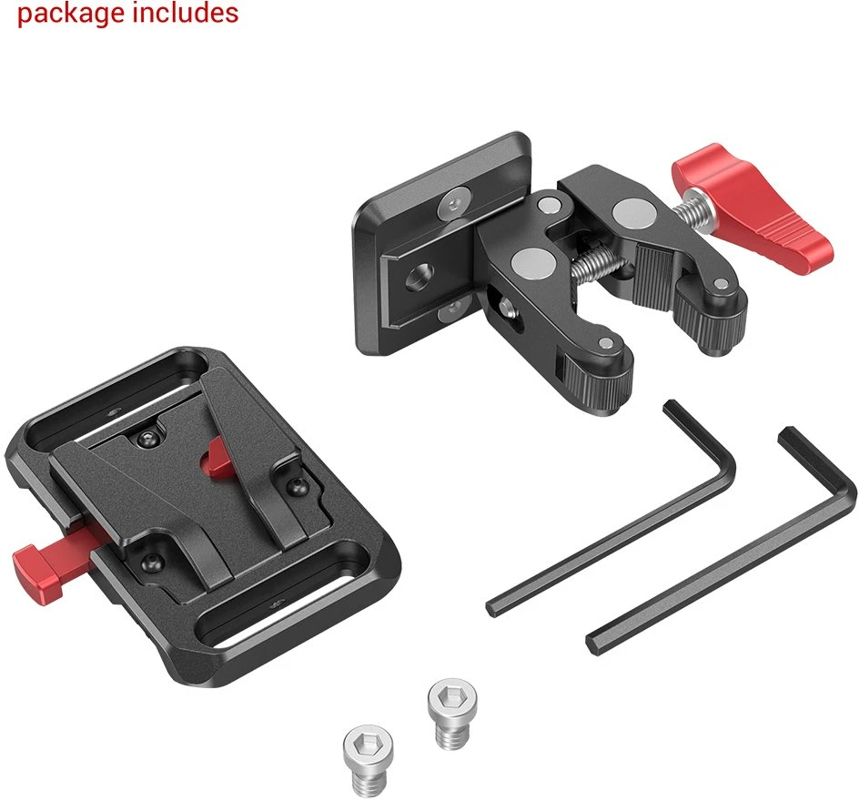 SmallRig Baterijos plokštė Mini V-Mount su krabiniu spaustuku (2989)