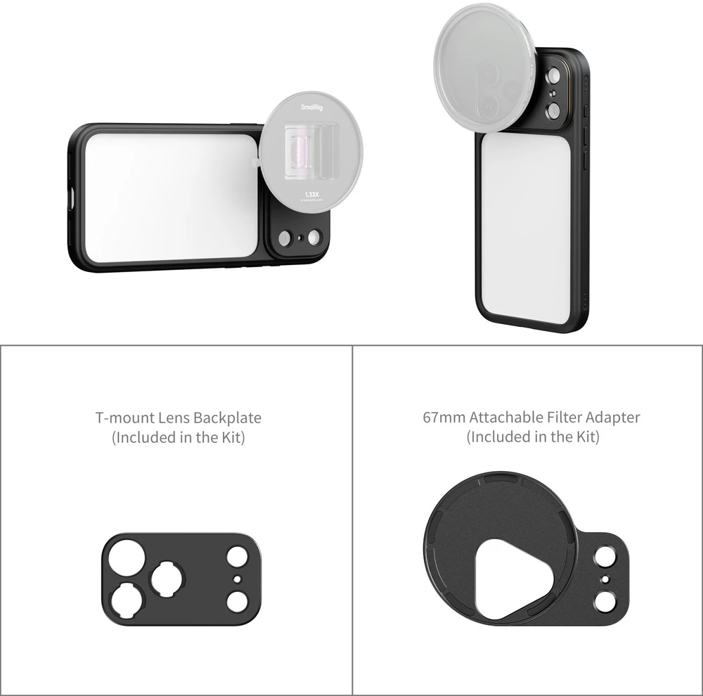 Dėklas SmallRig Bumper Case for iPhone 17 Pro Lightweight Photography Juodas FilMov (5790)
