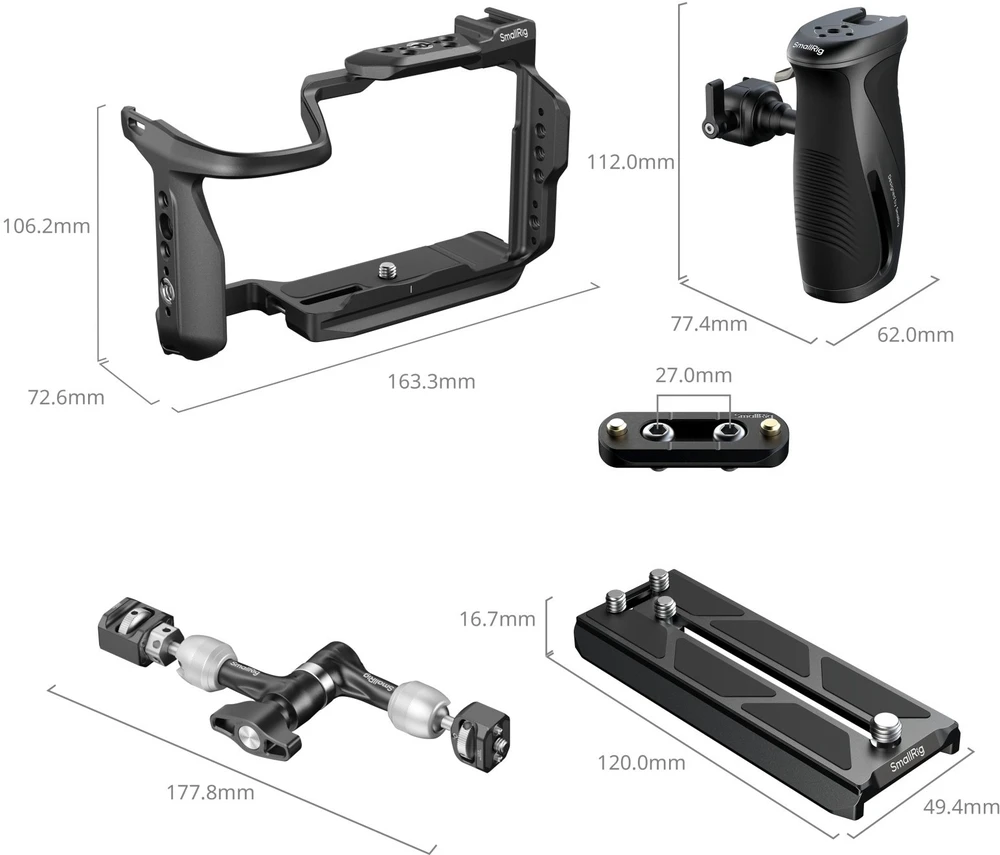 SmallRig HawkLock Quick Release Vertical Shooting Cage Kit for Canon EOS R6 V (6382)