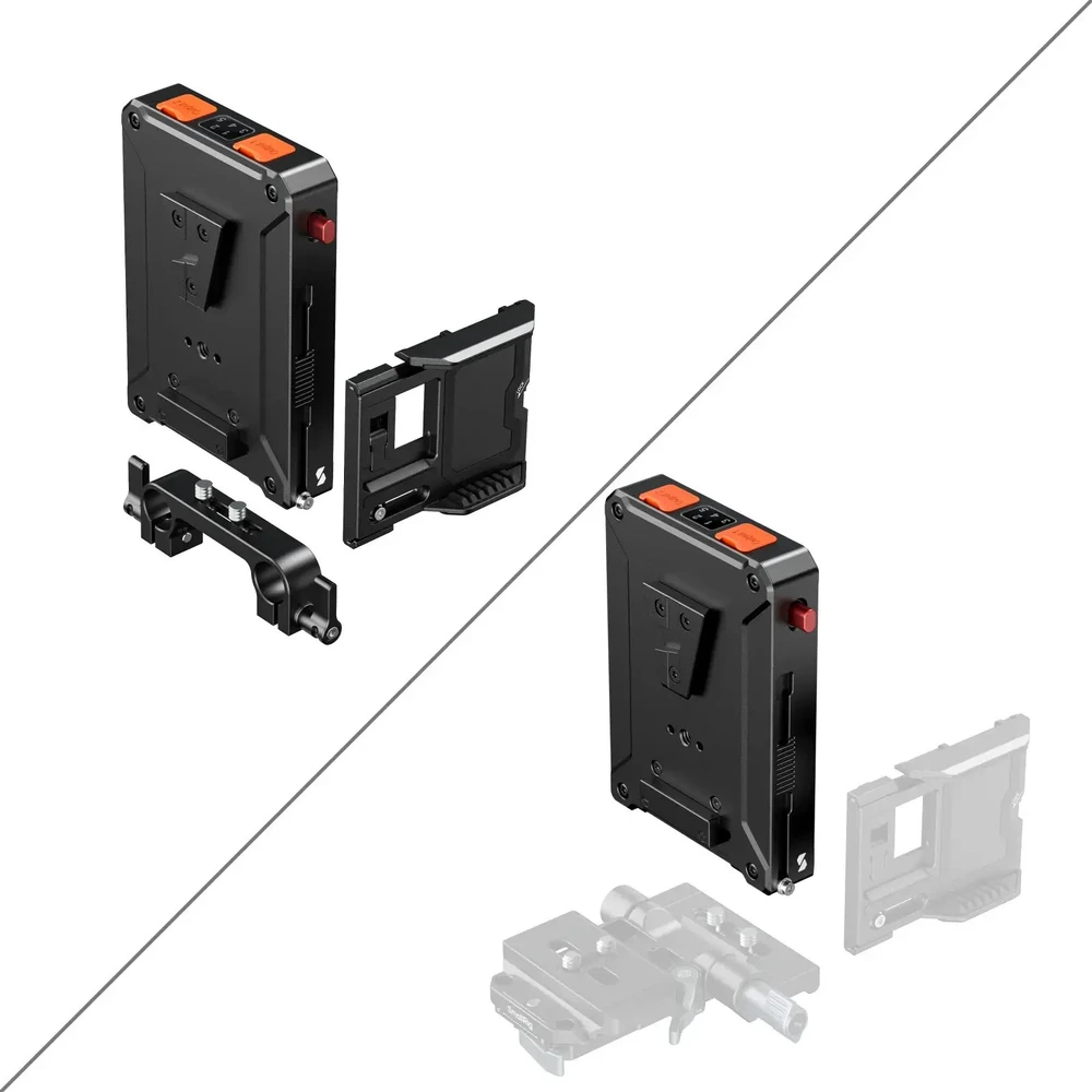 SmallRig Intelligent V-Mount Baterija Adapteris Plate with 15mm Dual Rod Clamp (5881)