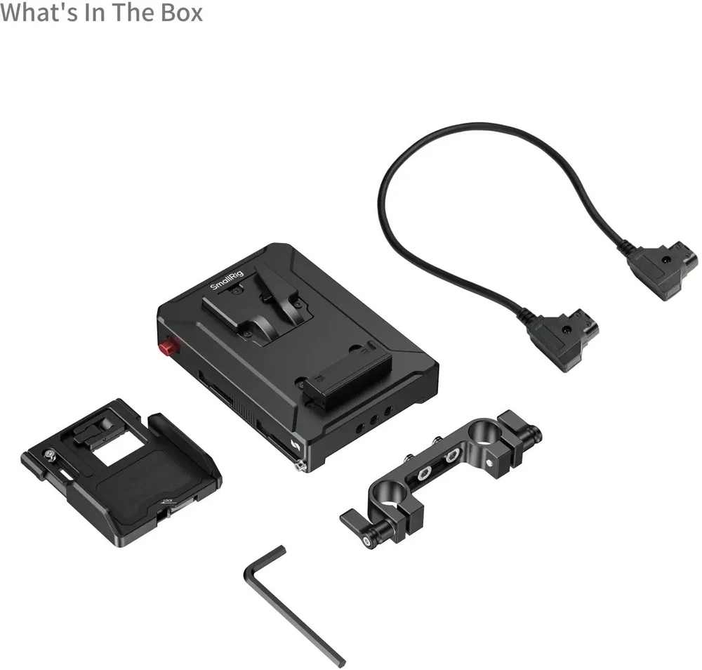 SmallRig Intelligent V-Mount Baterija Adapteris Plate with 15mm Dual Rod Clamp (5881)