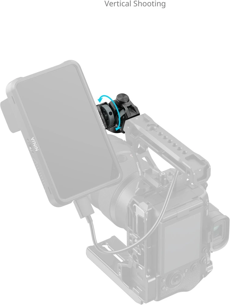 SmallRig 6313 Monitoriaus laikiklis horizontaliam ir vertikaliam filmavimui su šaltosios pėdos laikikliu