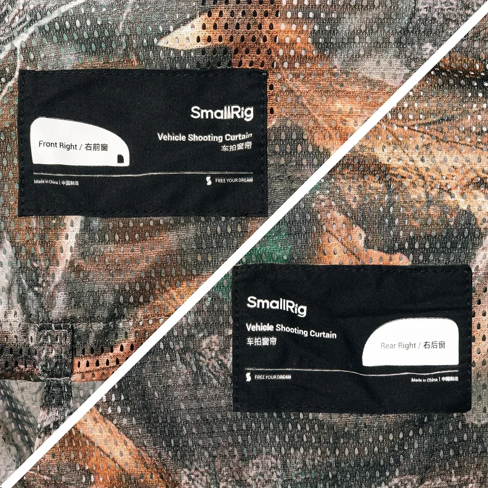 SmallRig Right-Side Vehicle Shooting Curtain Set (Front & Rear) (5498)