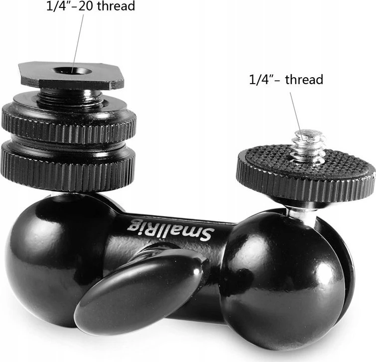 SMALLRIG 1135 MULTI-FUNC DOUBLE BALLHEAD SHOE+1/4"