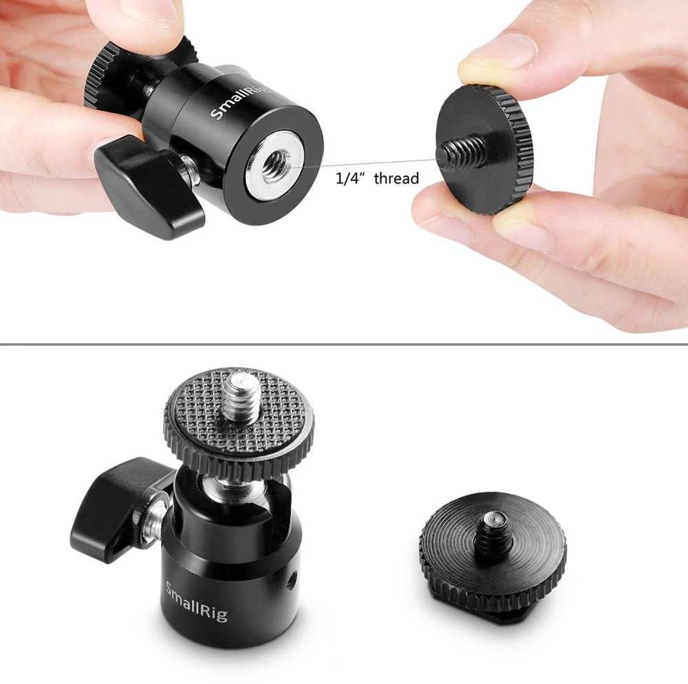 SMALLRIG 2059 CAMERA HOT SHOE -BALLHEAD-1/4"SC 2P