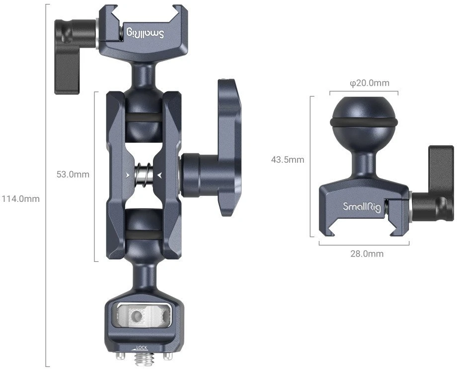 SmallRig SMALLRIG 3875 MAGIC ARM WITH DUAL BALL HEADS (1/4''-20 SCREW AND NATO CLAMP)