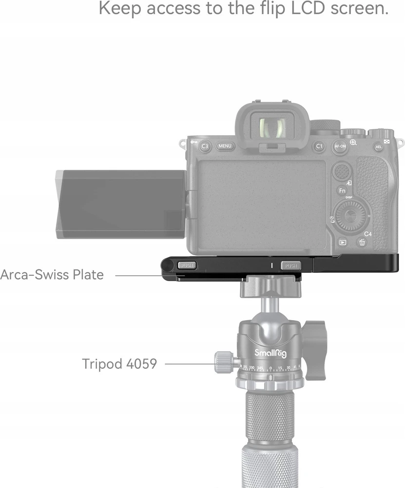 SMALLRIG 3984 FOLDABLE L-SHAPE MOUNT PLATE FOR SONY A7R V / A7 IV / A7S III