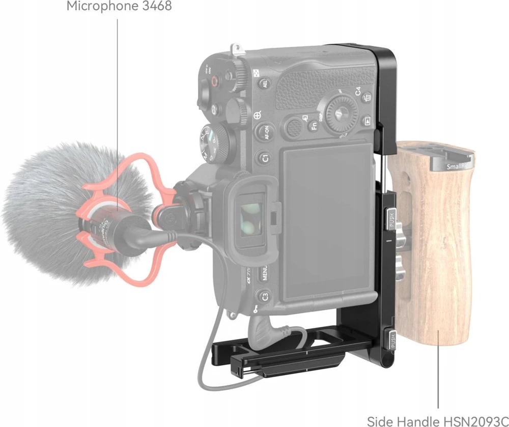 SMALLRIG 3984 FOLDABLE L-SHAPE MOUNT PLATE FOR SONY A7R V / A7 IV / A7S III