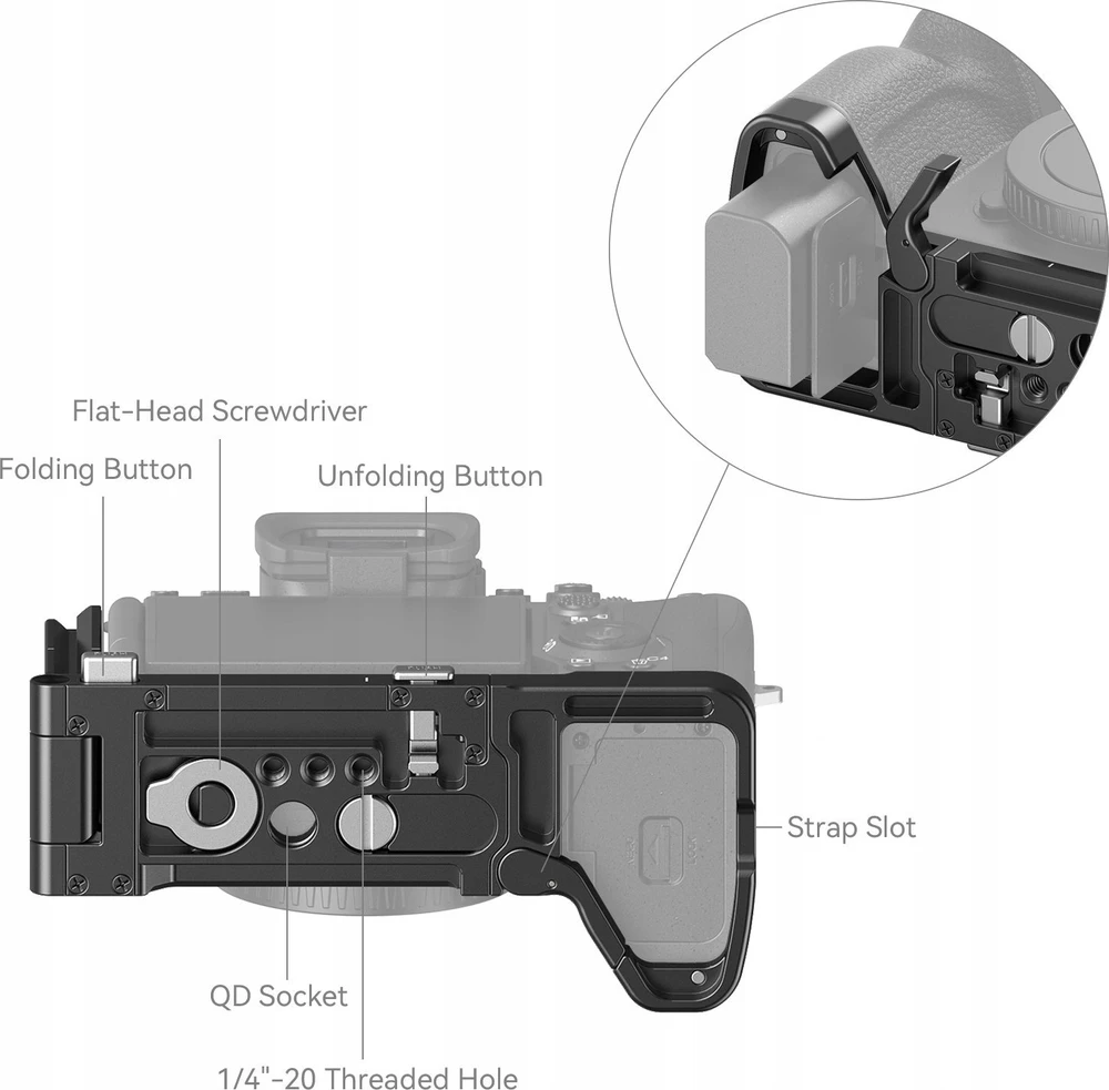 SMALLRIG 3984 FOLDABLE L-SHAPE MOUNT PLATE FOR SONY A7R V / A7 IV / A7S III