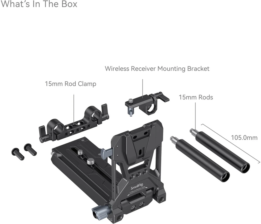 SmallRig V-Mount baterijos tvirtinimo plokštės rinkinys kino kameroms (4323)