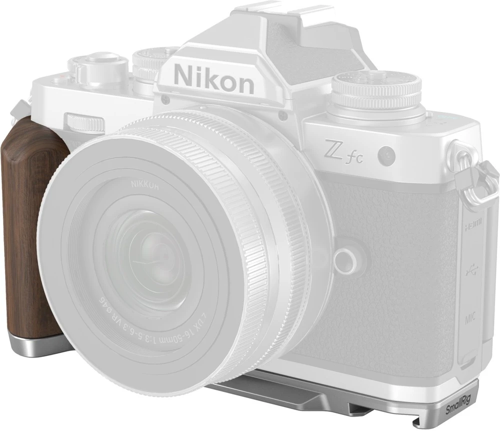SmallRig medinė L formos rankenėlė Nikon Z fc, sidabrinė (4803)