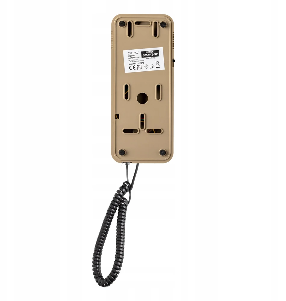 Orno Daugiabučio telefono numeris, skirtas 4, 5, 6 laidų instaliacijai SMART 5P, CYFRAL, juodos ir smėlio spalvos