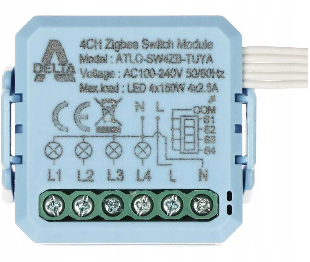 SMART ATLO-SW4ZB-TUYA ZigBee jungiklis, Tuya Smart